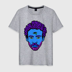 Childish Gambino синяя голова – Мужская футболка хлопок с принтом купить со скидкой в -20%