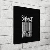 Холст с принтом Slipknot People для любого человека, вид спереди №3. Цвет основы: белый