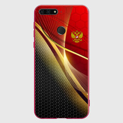 Russia sport: red and black – Чехол для Honor 7C с принтом купить