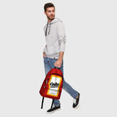 Рюкзак с принтом Вечный дизайн сода для любого человека, вид спереди №5. Цвет основы: белый