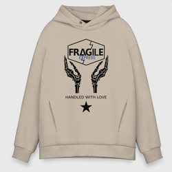 Fragile express Death Stranding – Мужское худи Oversize хлопок с принтом купить со скидкой в -21%