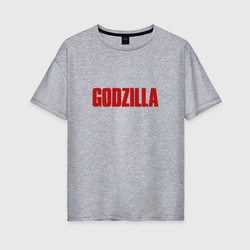 Godzilla – Женская футболка хлопок Oversize с принтом купить со скидкой в -16%