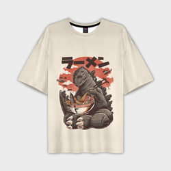 Godzilla кушает Годзилла – Мужская футболка oversize 3D с принтом купить со скидкой в -50%