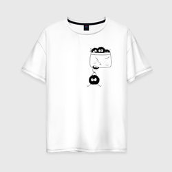 Тоторо – Женская футболка хлопок Oversize с принтом купить со скидкой в -16%