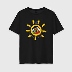 Недокасаемость солнце – Женская футболка хлопок Oversize с принтом купить со скидкой в -16%
