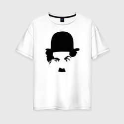 Чарли Чаплин – Женская футболка хлопок Oversize с принтом купить со скидкой в -16%