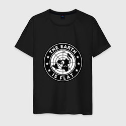 Плоская Земля – Мужская футболка хлопок с принтом купить со скидкой в -20%
