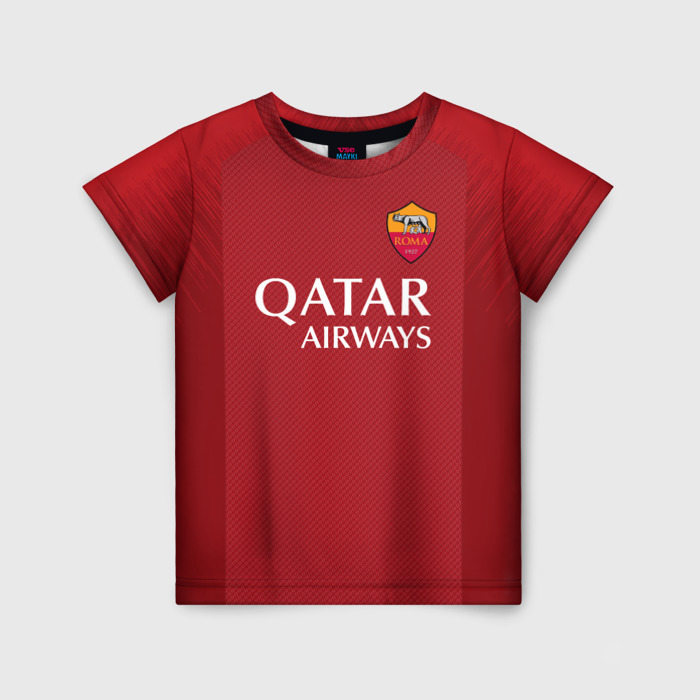 Детская футболка с принтом Totti legend 18-19, вид спереди №1