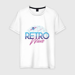 Retrowave Spacetraveling – Мужская футболка хлопок с принтом купить со скидкой в -20%
