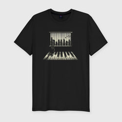 Город музыки – Мужская футболка хлопок Slim с принтом купить