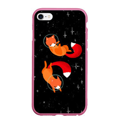 Лисички в Космосе – Чехол для iPhone 6/6S матовый с принтом купить
