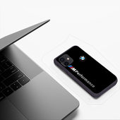 Чехол для iPhone 12 mini с принтом BMW PERFORMANCE | БМВ для любого человека, вид спереди №5. Цвет основы: черный