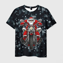 Санта на байке – Мужская футболка 3D с принтом купить со скидкой в -26%