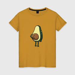 Авокадо  – Женская футболка хлопок с принтом купить со скидкой в -20%