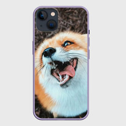 Довольная лиса – Чехол для iPhone 14 Plus с принтом купить