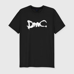 DMC на спине – Мужская футболка хлопок Slim с принтом купить