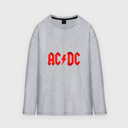 AC/DC – Лонгслив oversize хлопок с принтом купить