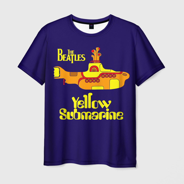 Мужская футболка с принтом The Beatles. Yellow Submarine, вид спереди №1