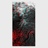 Бандана с принтом Брызги красок glitch для любого человека, и мужчины, и женщины, вид спереди №7. Цвет основы: белый