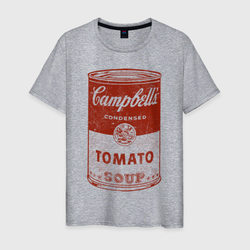Банка с супом Кэмпбелл – Мужская футболка хлопок с принтом купить со скидкой в -20%