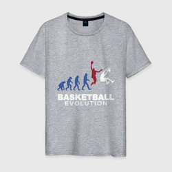 Баскетбольная эволюция – Мужская футболка хлопок с принтом купить со скидкой в -20%