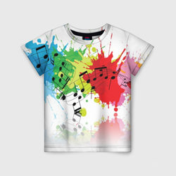 Ноты color – Детская футболка 3D с принтом купить со скидкой в -44%
