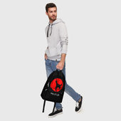 Рюкзак с принтом Каратэ для любого человека, вид спереди №5. Цвет основы: белый
