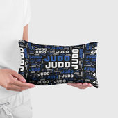 Подушка с принтом Дзюдо для любого человека, вид спереди №2. Цвет основы: белый