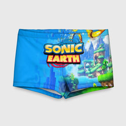 Sonic earth – Детские купальные плавки 3D с принтом купить