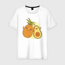 Ананас и Авокадо – Мужская футболка хлопок с принтом купить со скидкой в -20%
