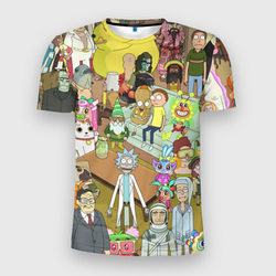 Rick and Morty – Мужская футболка 3D Slim с принтом купить со скидкой в -11%