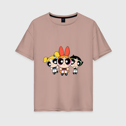 Супер крошки – Женская футболка хлопок Oversize с принтом купить со скидкой в -16%