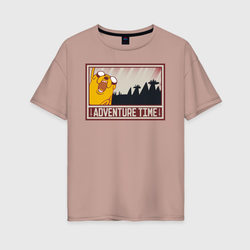 Adventure time – Женская футболка хлопок Oversize с принтом купить со скидкой в -16%