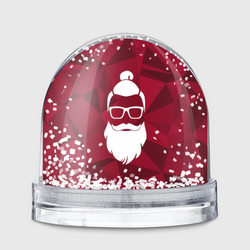 Санта хипстер – Игрушка Снежный шар с принтом купить со скидкой в -20%