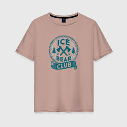 Медвежий клуб – Женская футболка хлопок Oversize с принтом купить со скидкой в -16%