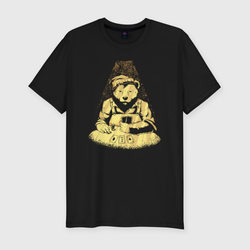Медведь Покер – Мужская футболка хлопок Slim с принтом купить