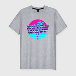 Retrowave – Мужская футболка хлопок Slim с принтом купить