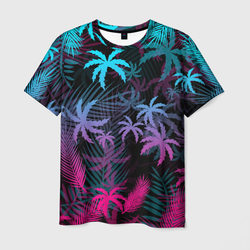 Неоновые пальмы neon palms – Мужская футболка 3D с принтом купить со скидкой в -26%
