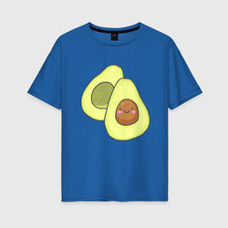 Авокадо – Женская футболка хлопок Oversize с принтом купить со скидкой в -16%