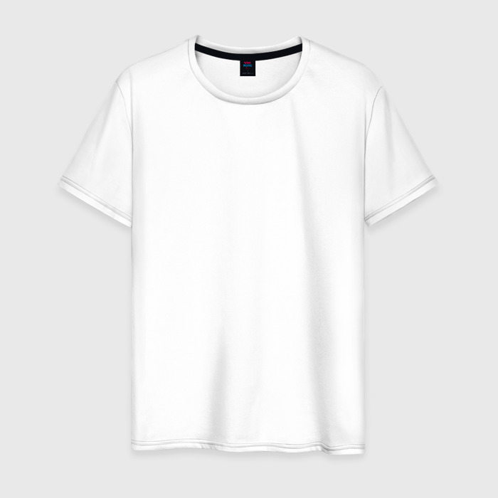Мужская футболка из хлопка с принтом Без дизайна, вид спереди №1