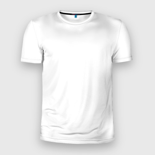 Мужская приталенная футболка с принтом Без дизайна, вид спереди №1