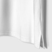 Женское поло из хлопка с вышивкой с принтом Без дизайна для любого человека, вид спереди №7. Цвет основы: белый