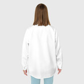 Рубашка с принтом Без дизайна для любого человека, вид сзади №2. Цвет основы: белый
