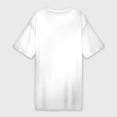 Платье-футболка из хлопка с принтом Без дизайна для любого человека, вид сзади №1. Цвет основы: белый
