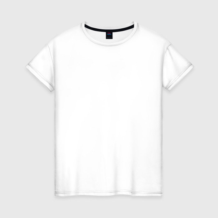 Женская футболка из хлопка с принтом Без дизайна, вид спереди №1