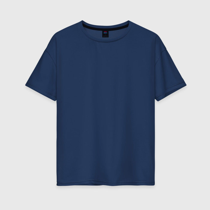 Женская футболка из хлопка оверсайз с принтом Без дизайна, вид спереди №1