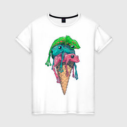 IceCream – Женская футболка хлопок с принтом купить со скидкой в -20%
