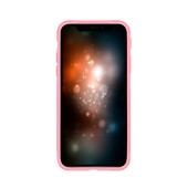 Чехол для iPhone X матовый с принтом Разлом неоновых плит в трехмерном для любого человека, вид спереди №2. Цвет основы: розовый