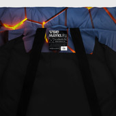 Куртка с принтом Разлом неоновых плит в трехмерном для любого человека, вид спереди №5. Цвет основы: черный
