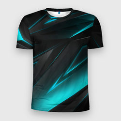 Geometry stripes neon – Мужская футболка 3D Slim с принтом купить со скидкой в -9%